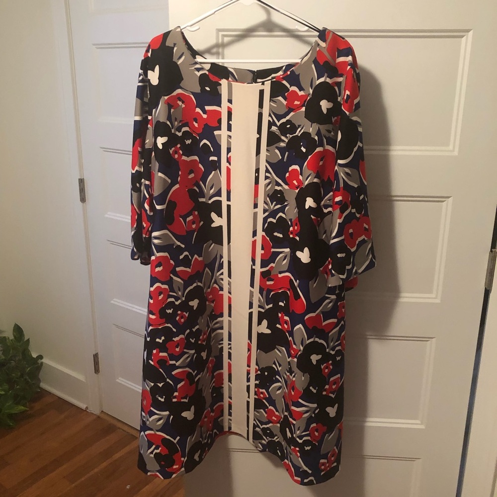 Jackie O floral scuba dress